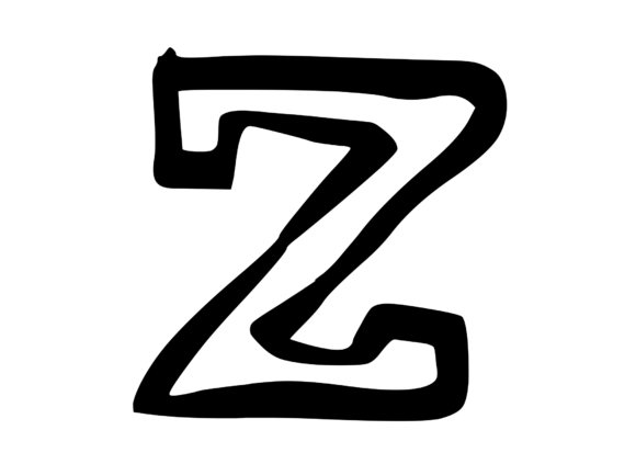 Bold Punk Hand Drawn Mono Letter Z: A Designer's Review