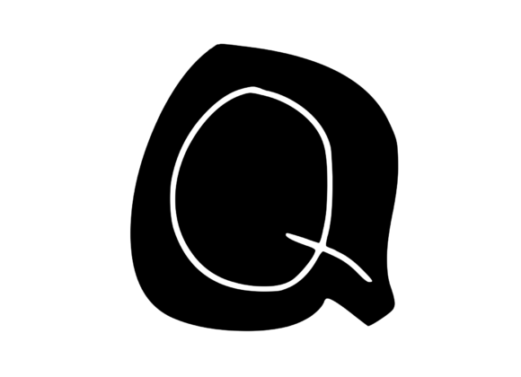 Funky Bold Skeleton Letter Q: Real Embroidery Tested