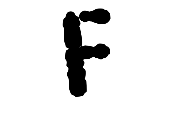 Ink Blot Stain Mono Letter F Review for Embroidery