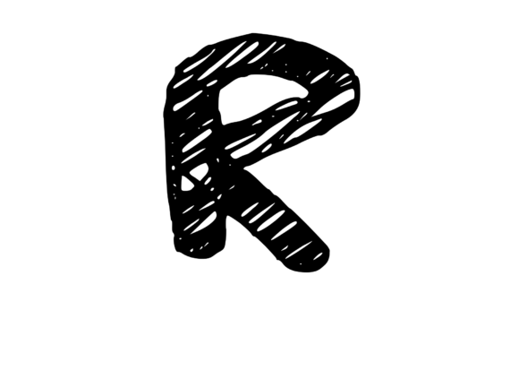 Rough and Messy Scribbled Mono Letter R Review